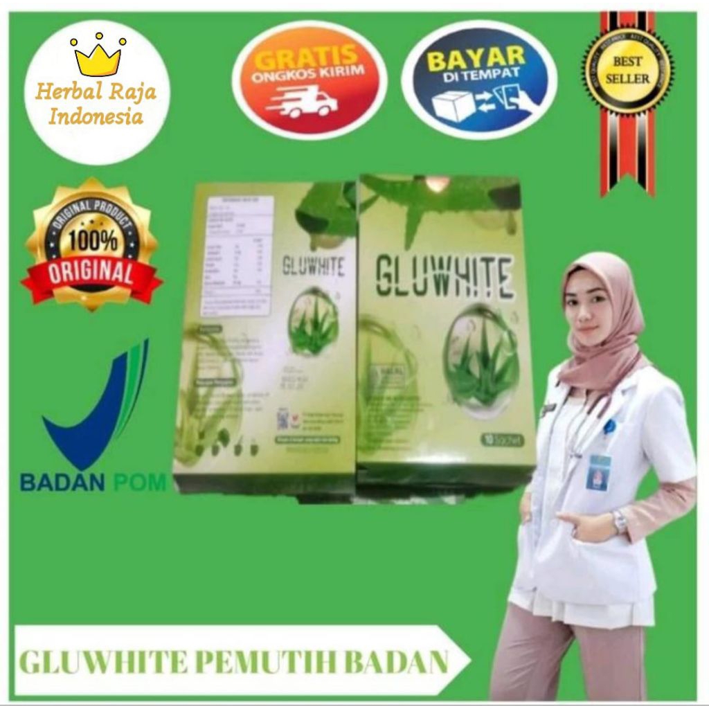 ( Terlaris ) Gluwhite Collagen Drink Import US AS Asli Original Suplemen Collagen Pemutih Badan Cepa