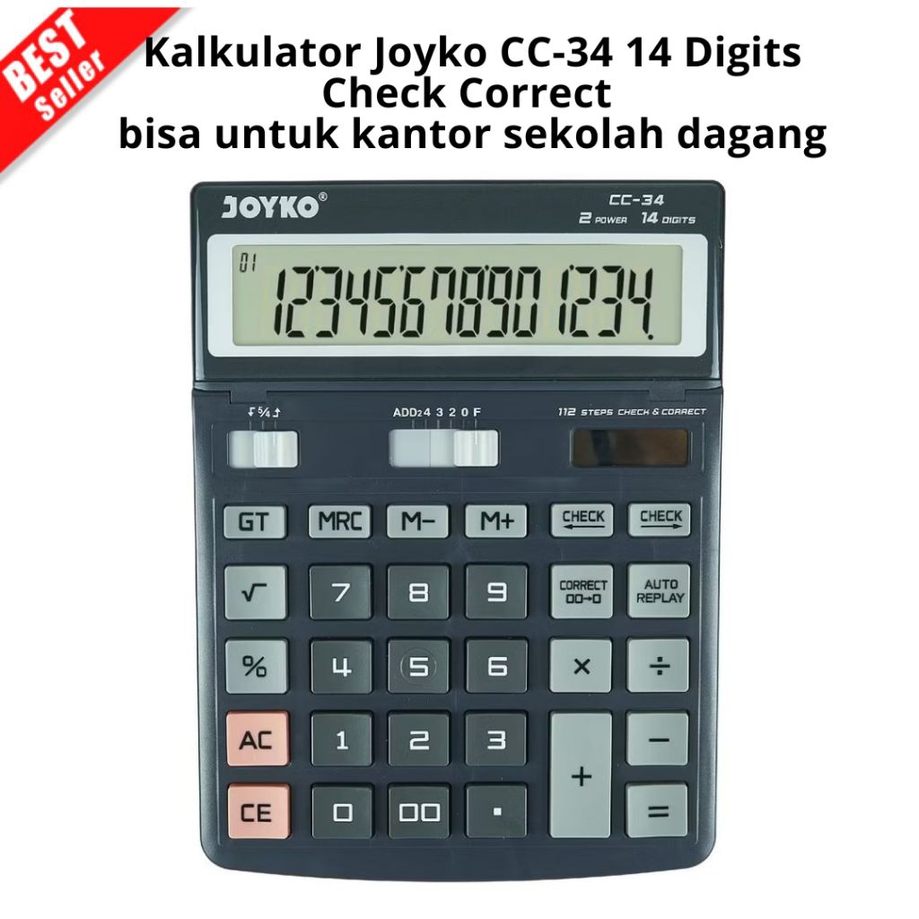 

Calculator Kalkulator Joyko CC-34 14 DigitsCheck Correct