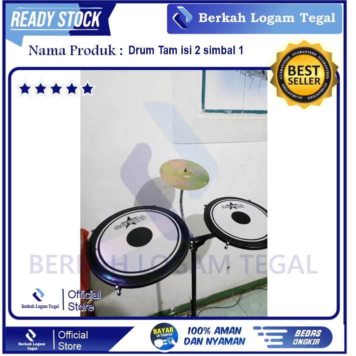 Drum Tam tam isi 2 Simbal 1/Drum tam tam kekinian modern