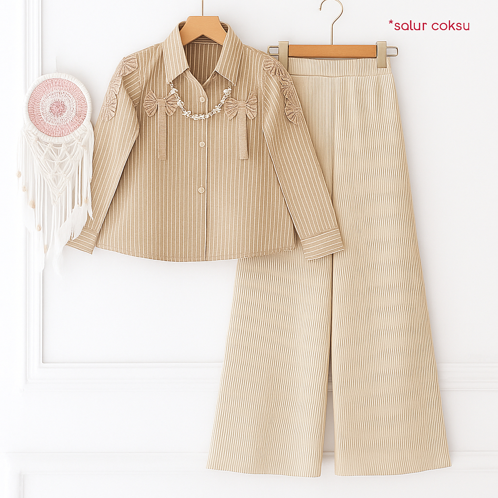 Baju Lebaran Anak Perempuan 2026 Stelan Tanggung 8-9Thn Satuset Bju Anak Lbaran Tunik Setelan Muslim