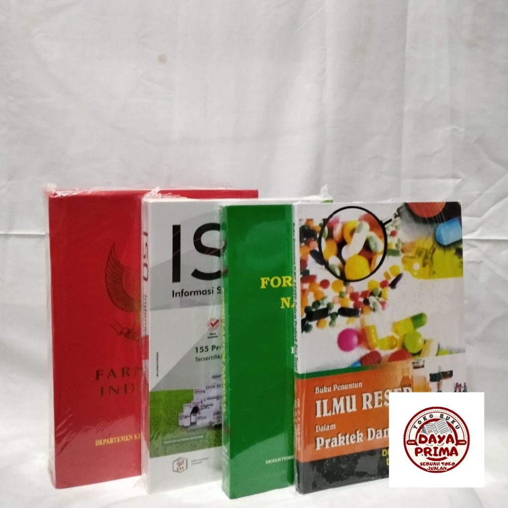 PAKET 4 BUKU FARMASI FI 3, ISO OBAT, FORNAS, ILMU RESEP TERMURAH.