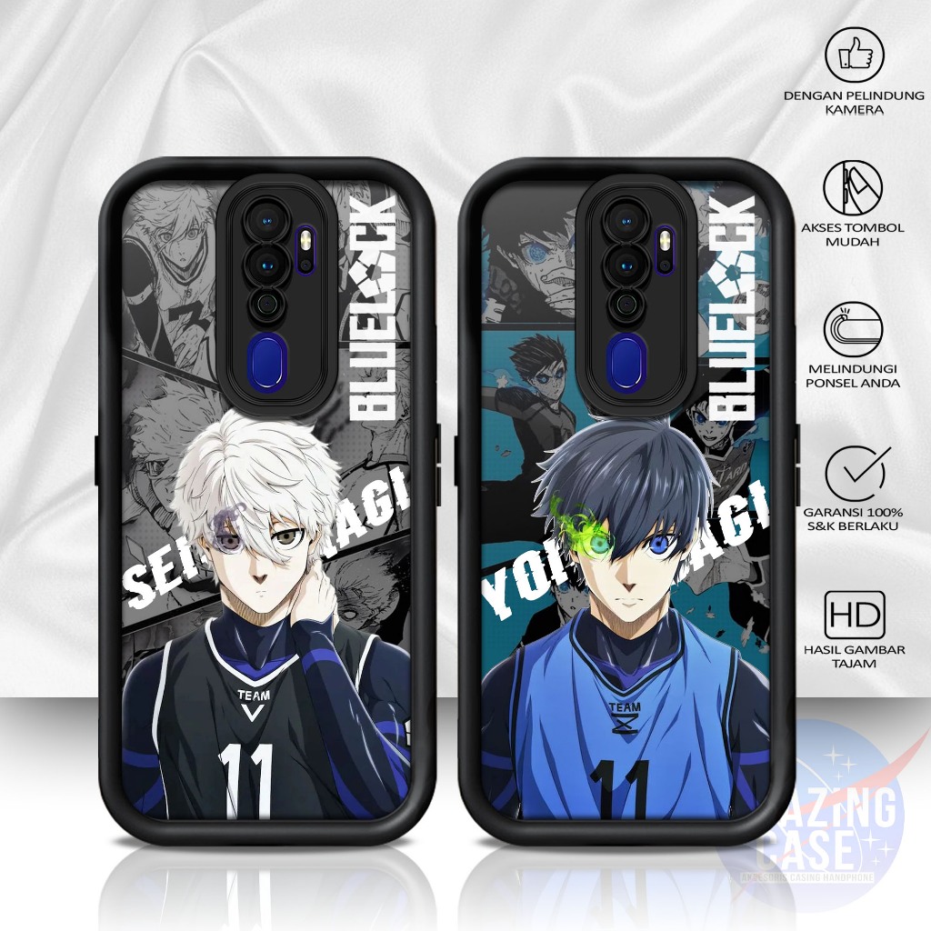 Case Premium Compatible For OPPO A5 2020 A9 2020  Motif BLULCK Casing Softcase Glossy Anti Jamur