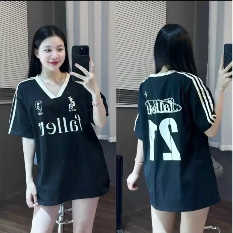 READYSTOCK FL-166 KAOS FALLETT 21VNECK BKK FLOWER