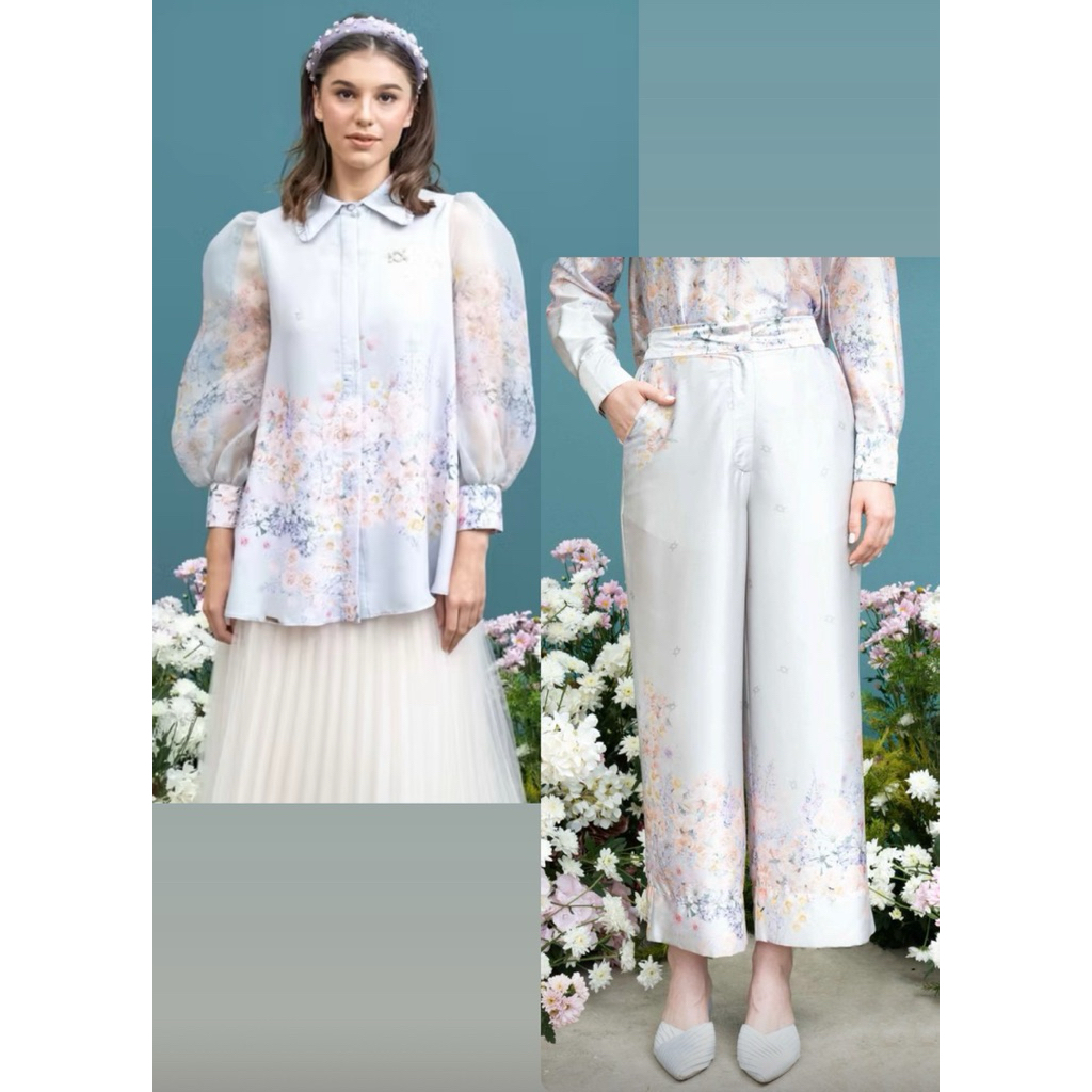 PRELOVED Wearing Klamby Verdant blouse dan Heidi pants Peppermint