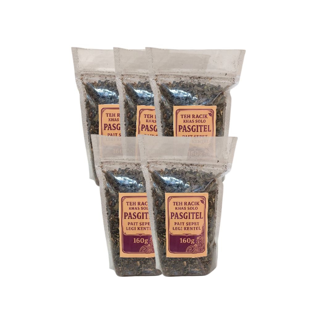 

Teh Racik Solo PASGITEL paket 5 – Pahit Sepet Kenthel, 160gr | Teh Tradisional Kental Wangi