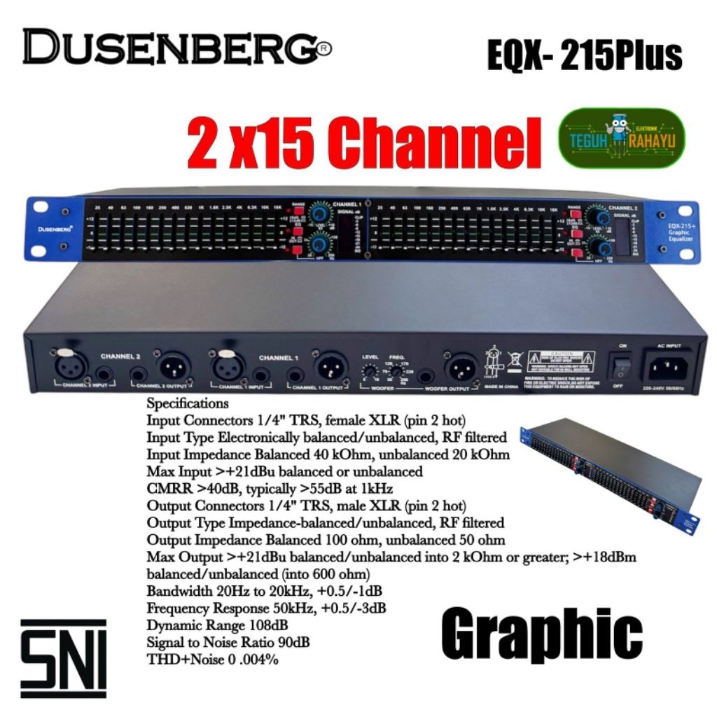 EQUALIZER EQX 215+SUB DUSENBERG (ORIGINAL) (Mirip EQ DBX 215 SUB)