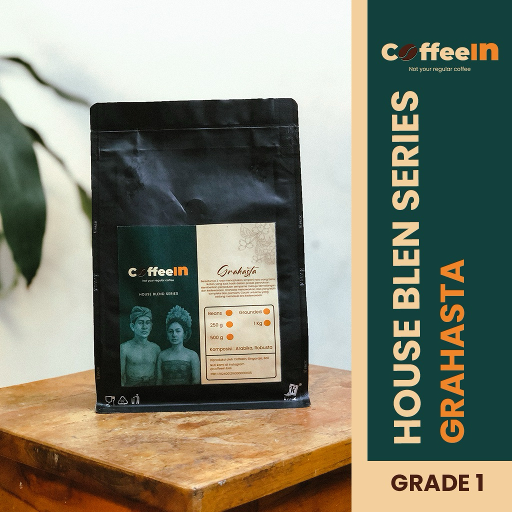 

CoffeeIn Grahasta Biji Kopi House Blend Arabika dan Robusta 250 Gr, 500 Gr, 1 Kg