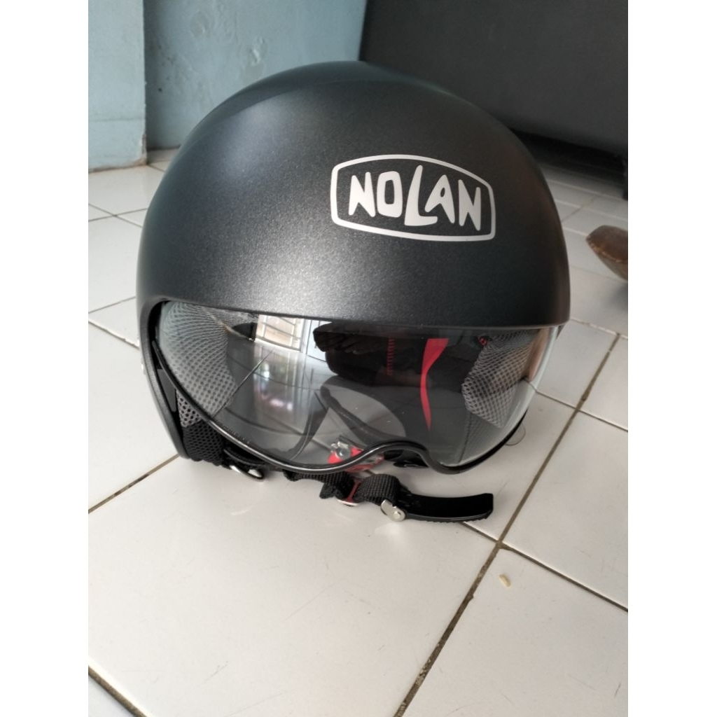Helm Retro Klasik Nolan N21 spesial 069 Graphite Black - Made in Italy