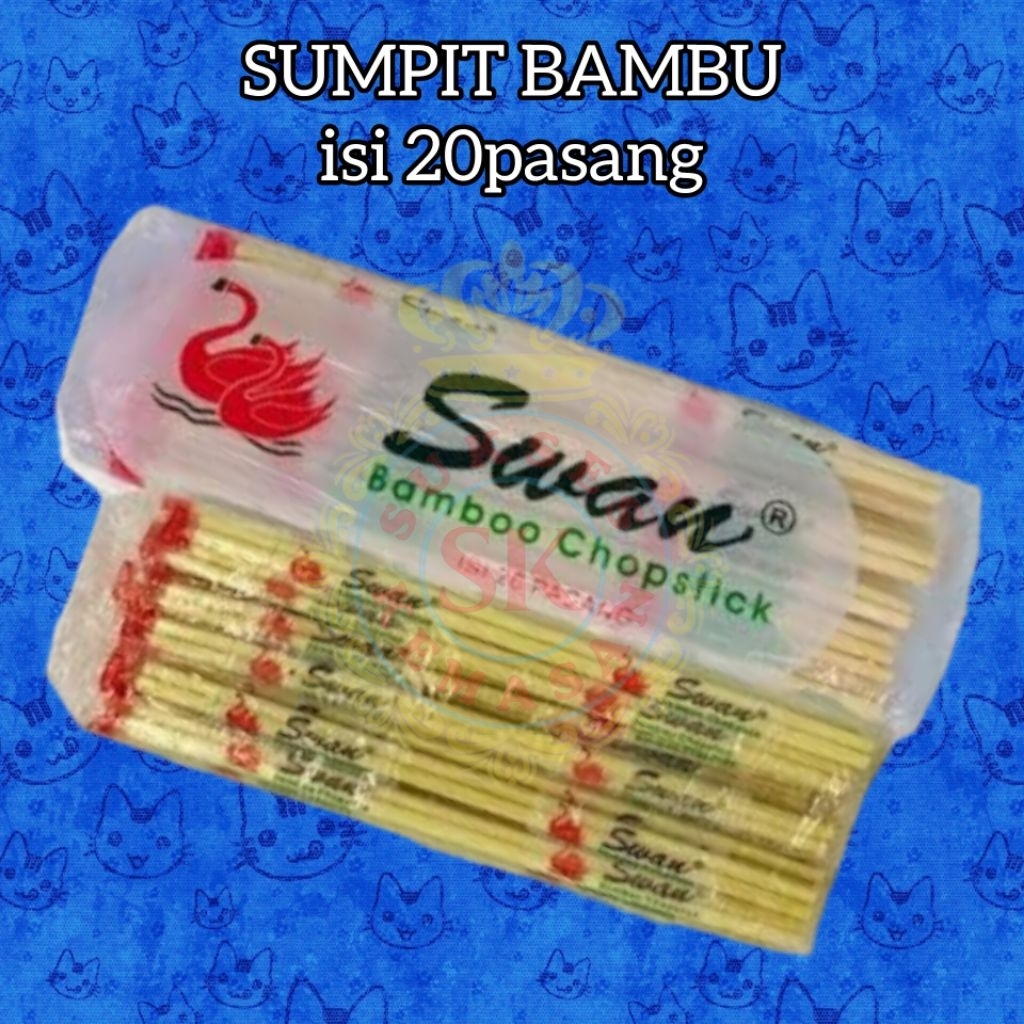 SUMPIT BAMBU / CHOPSTICK / SUMPIT SWAN isi 20psg