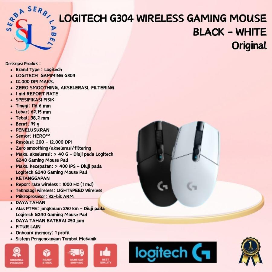 LOGITECH G304 WIRELESS GAMING MOUSE - Hitam, Logitech Mouse