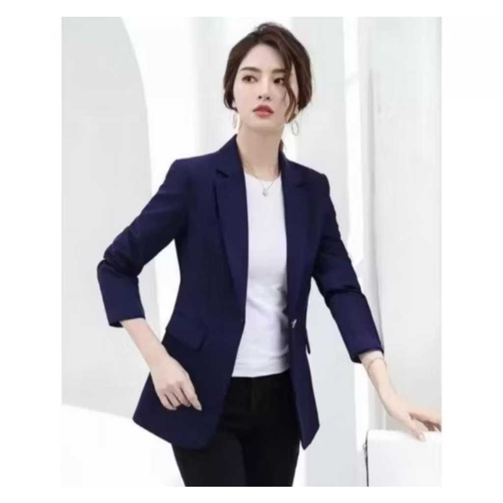 Jas Blazer Wanita Chanel Hitam Premium Korea Style