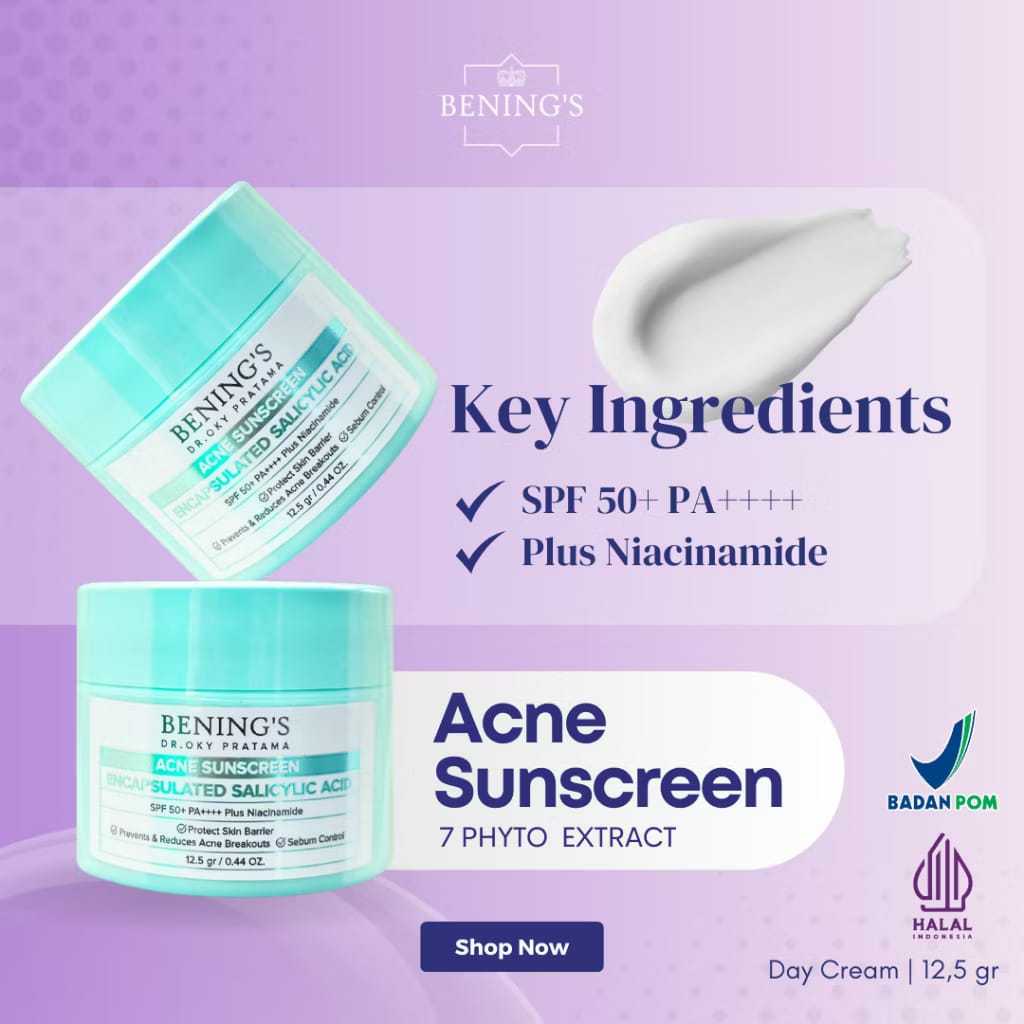 Day Cream Acne Bening Skincare By Dr Oky Pratama Benings Clinic / Bening's Indonesia