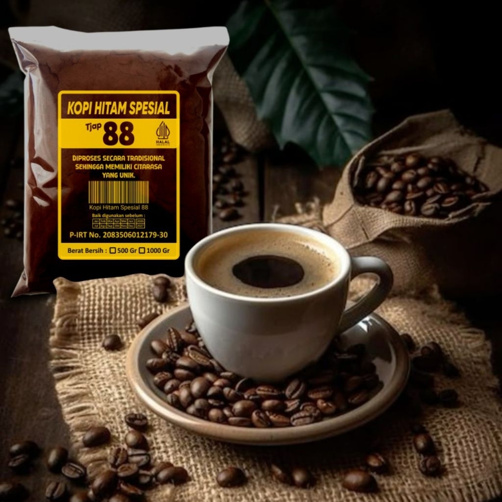 

Forcysn !!! Kopi Bubuk Hitam Spesial Dan Fresh 1Kg Terdaftar Di P-Irt Tjap88 Black Coffee Cocok