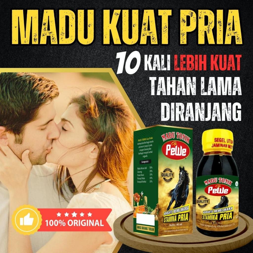 

Madu Tonik Pewe Ori Madukuat Rahasia Pria Perkasa Kuat Tahan Lama Di Ranjang Tanpa Efek Samping 80ML