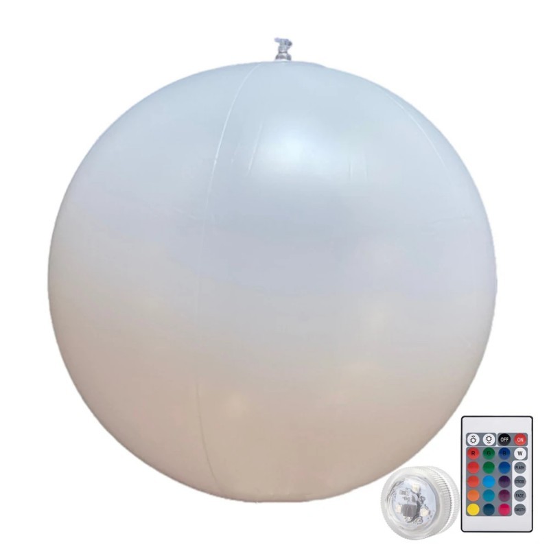Bola Pantai Jumbo 40Cm Beach Ball Jumbo Led 16 Warna Bola Pantai Tiup Tahan Air Untuk Kolam Renang