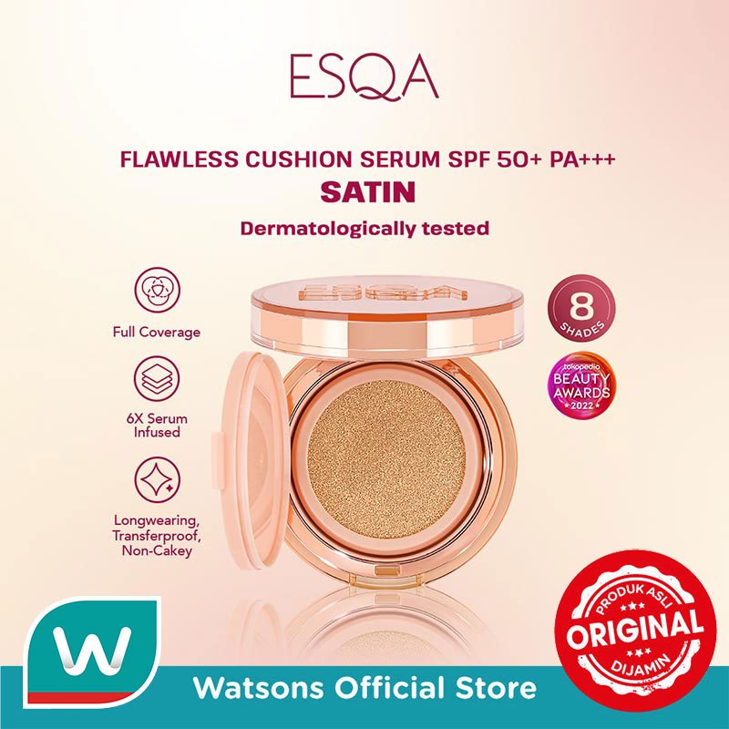 Esqa Flawless Cushion Serum SPF 50+ PA+++ Satin Biscuit 15g