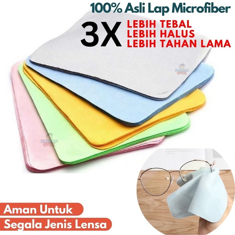Lap kacamata Lensa Hp monitor Laptop Kain Microfiber 3X Serat Lebih Halus Tebal Halus Lembut