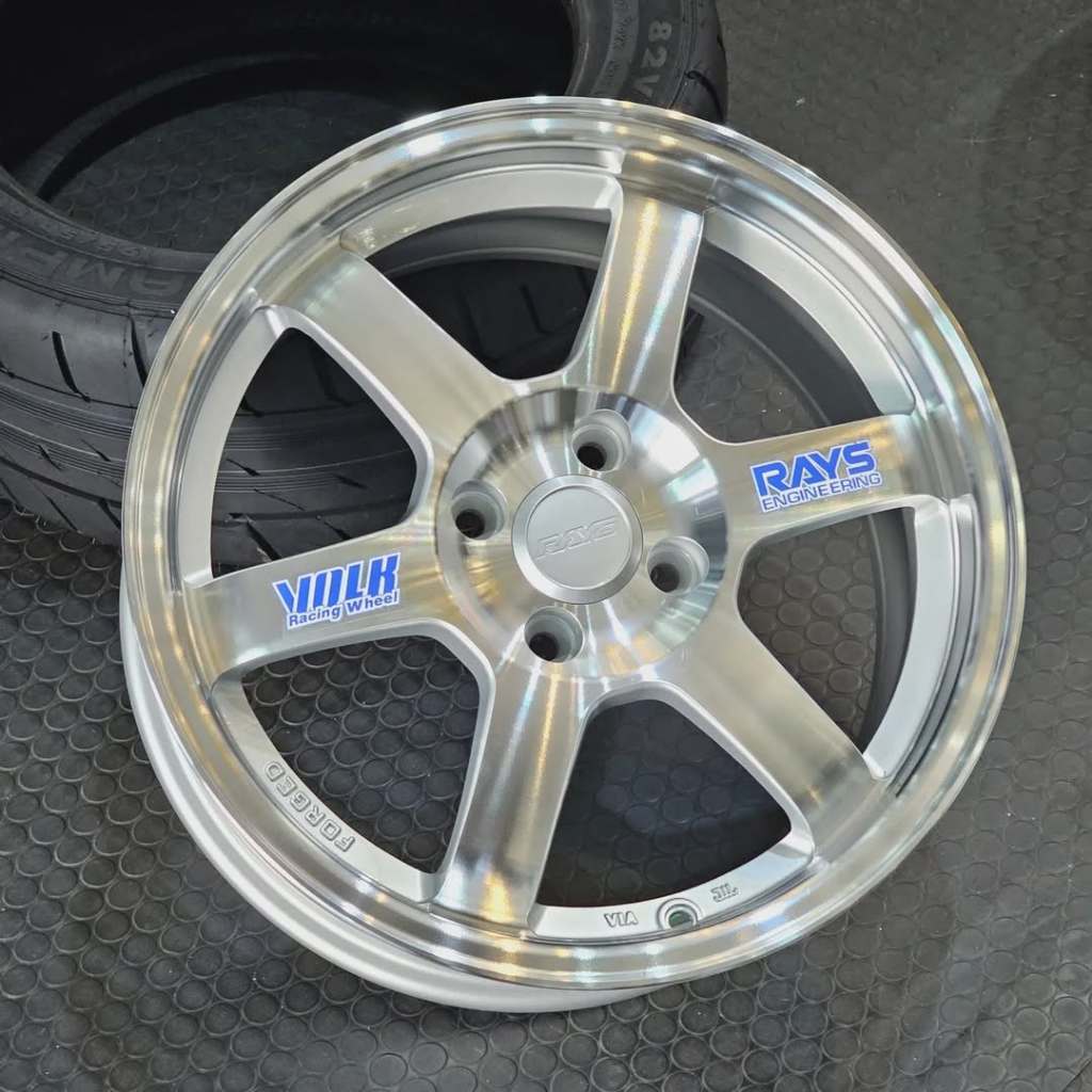 Velg Volk Rays Te37 Ring 16 Lebar 7 ET 40 PCD 4x100 Warna Silver Machine Face | Velg R16 | Velg Mobi