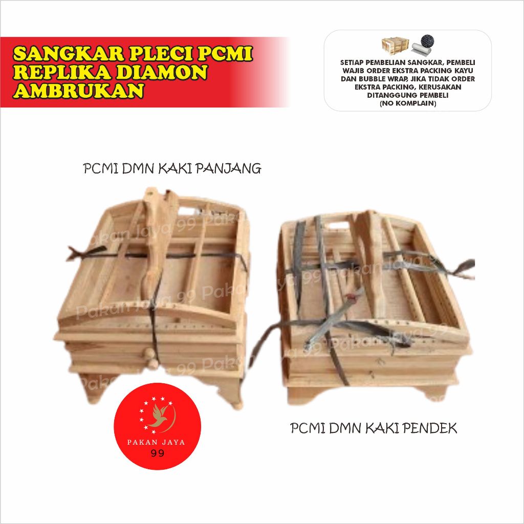READY SANGKAR PLECI PCMI REPLIKA DIAMON AMBRUKAN AMBRUK BONGKARAN RAKIT SENDIRI TIANG BESI KAYU JATI