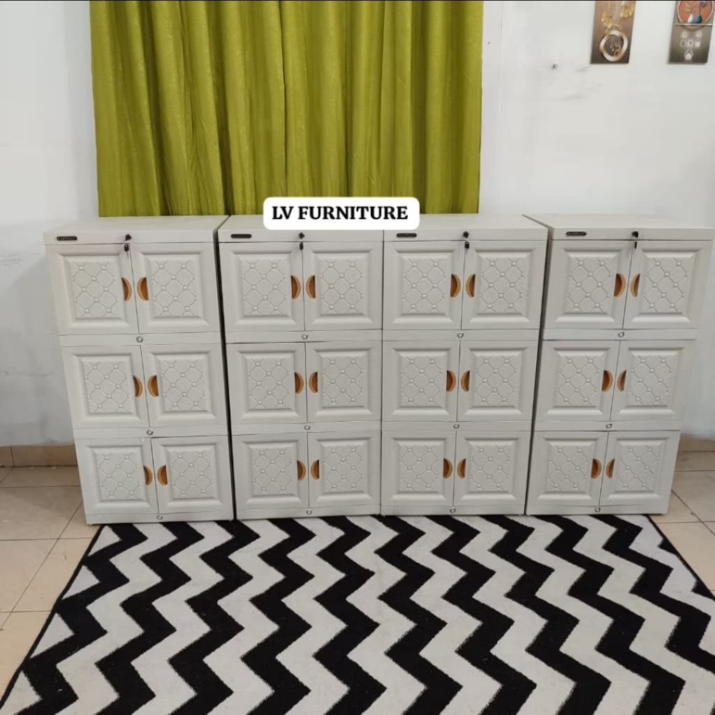 Lemari Plastik Napolly 3 Tingkat - Lemari Anak Kos