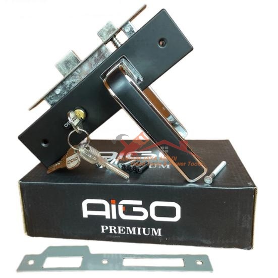 Handle Set Kunci Pintu rumah ukuran kecil mini aigo premium hitam APS02 BJA