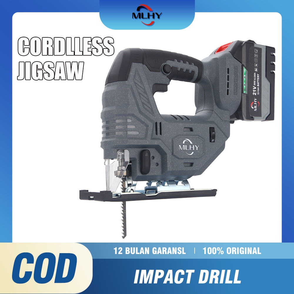 MLHY Mesin Gergaji Jigsaw Cordless Kayu Electric Jigsaw Brushless motor Variable Speed Cordless Keku