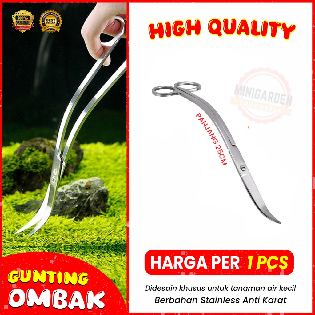 GUNTING AQUASCAPE OMBAK gunting gelombang wave scissors aquascaping