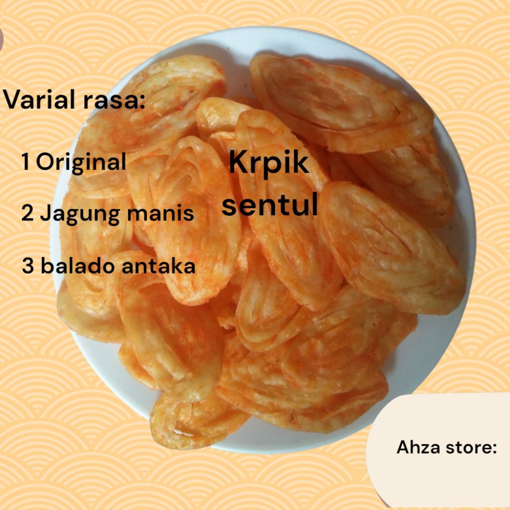 

keripik sentul balado cemilan untuk sehari-hari khas bogor renyah dan gurih rasa mantul kriuk2,100g
