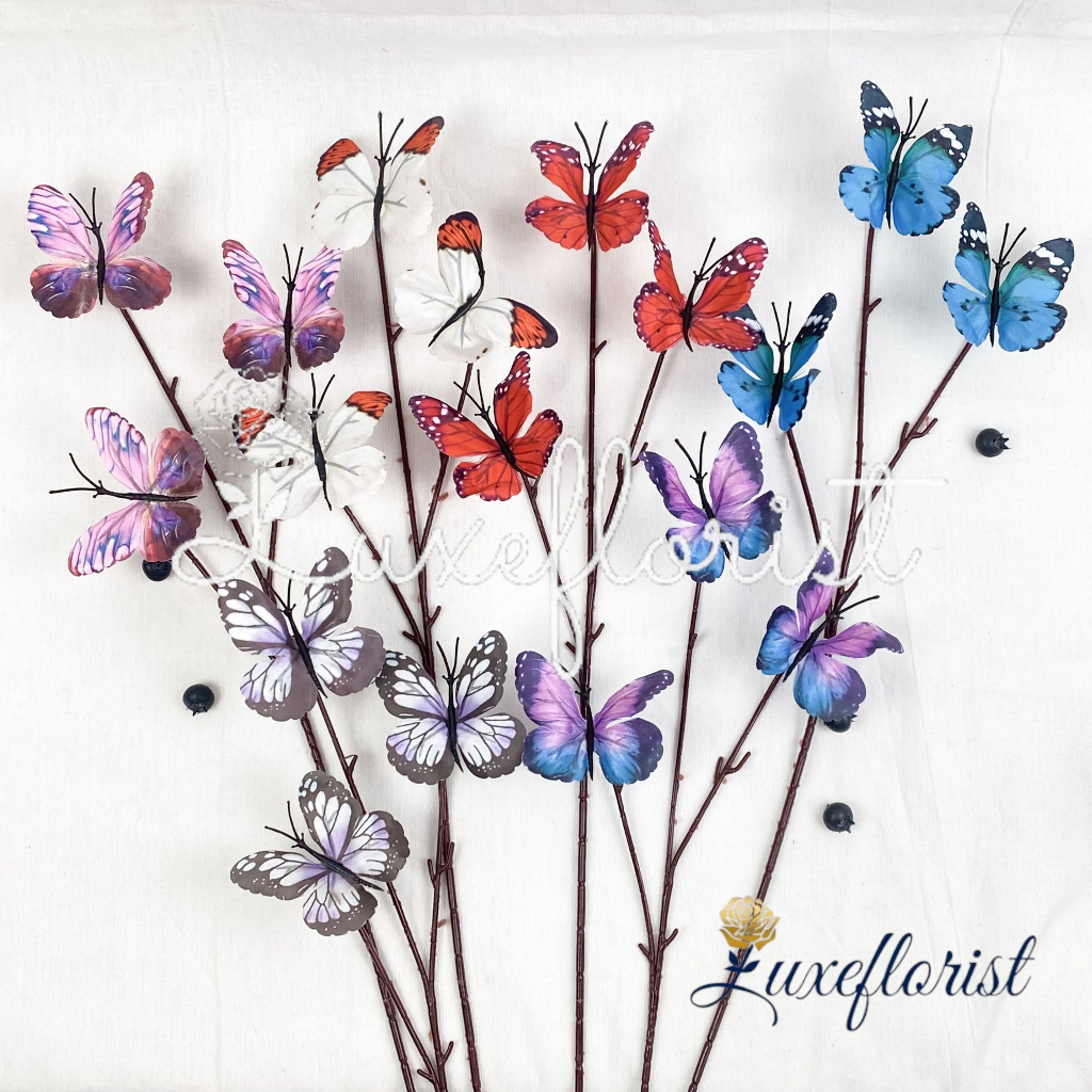 Bunga Kupu-Kupu K3 Artificial Butterfly Hiasan Dekorasi Pelaminan, Wedding Party, Ulang Tahun, Rumah