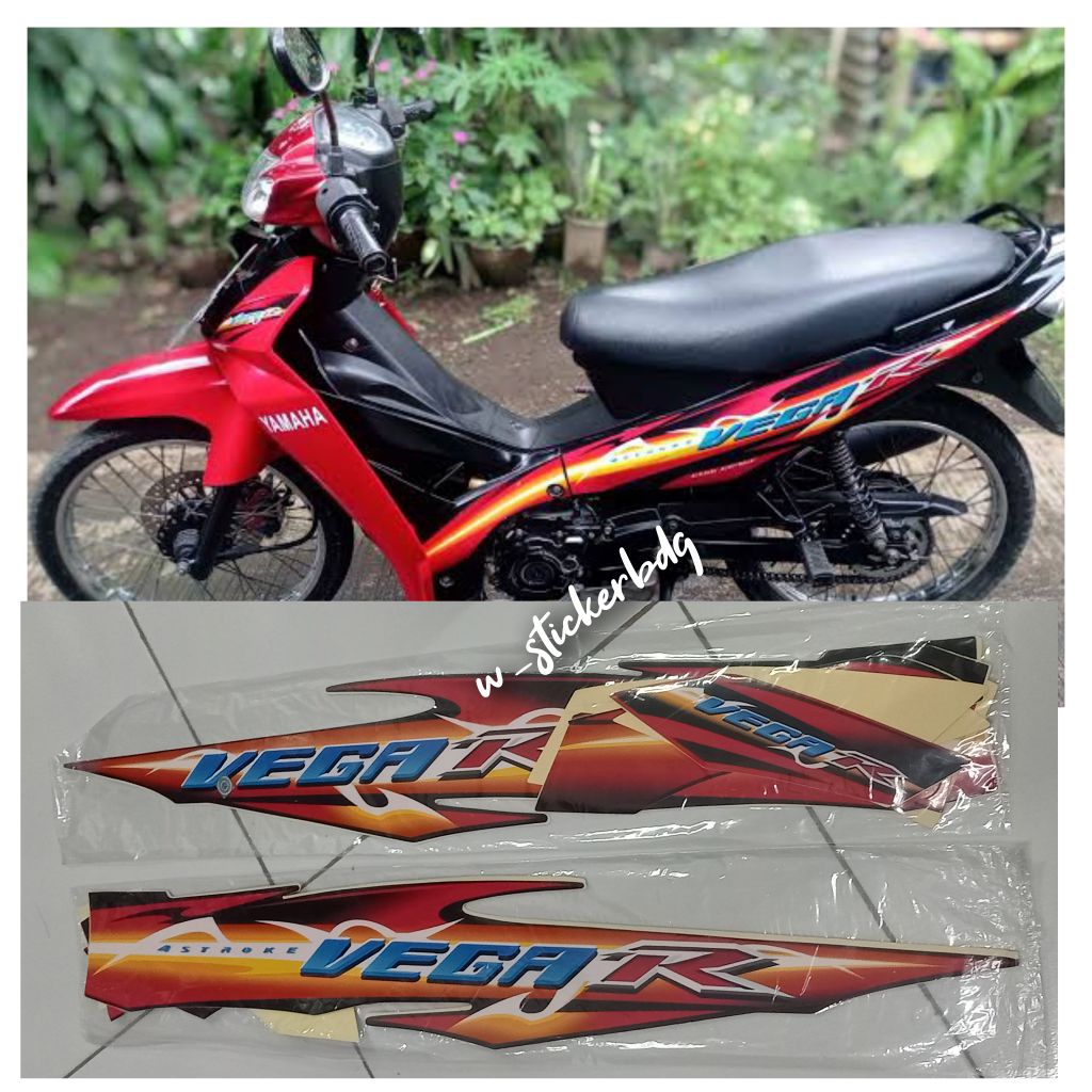 Striping Stiker Lis Yamaha Vega R New 2007 Merah Hitam