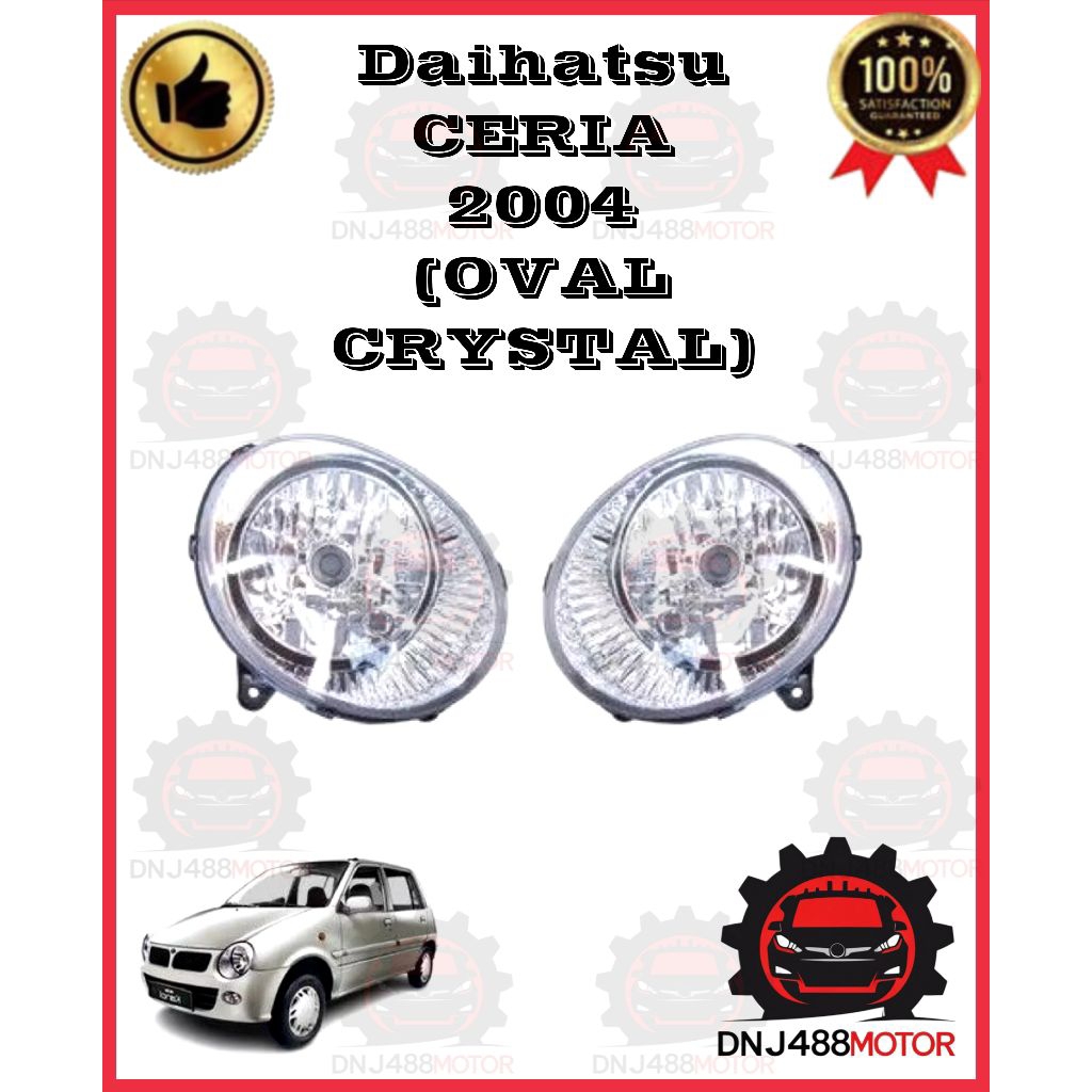 Headlamp Daihatsu CERIA 2004 (OVAL CRYSTAL) - Kiri/Kanan - Lampu Depan Daihatsu CERIA 2004 (OVAL CRY