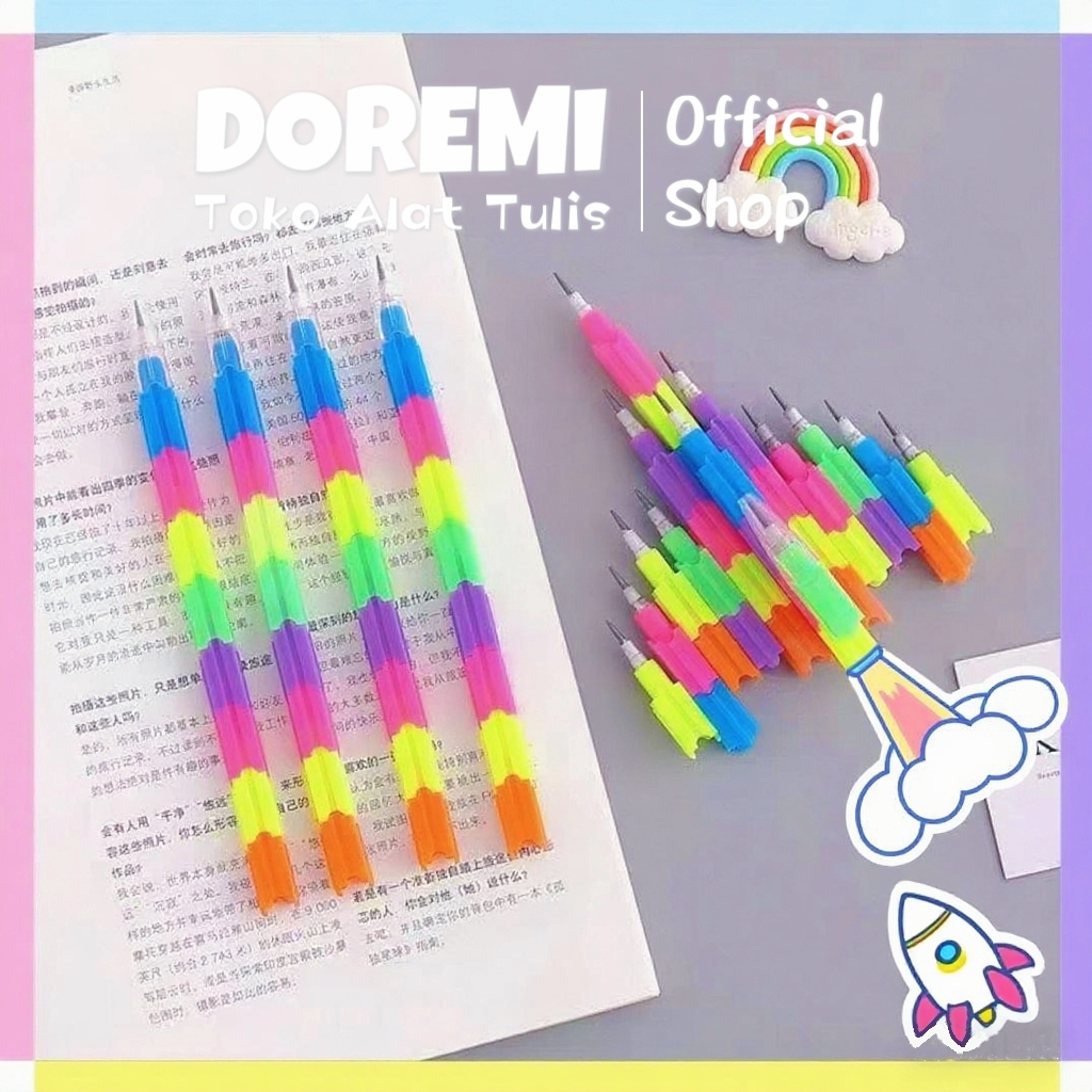 

DOREMI PENSIL BALOK SUSUN / LEGO Pensil 12pcs / Pensil Susun Jadul / Mainan Blok Bangunan Pensil — Stationery QB036 tidak perlu diruncingkan, warna pelangi, isi pensil banyak, alat tulis anak-anak siswa sekolah dasar dan menengah