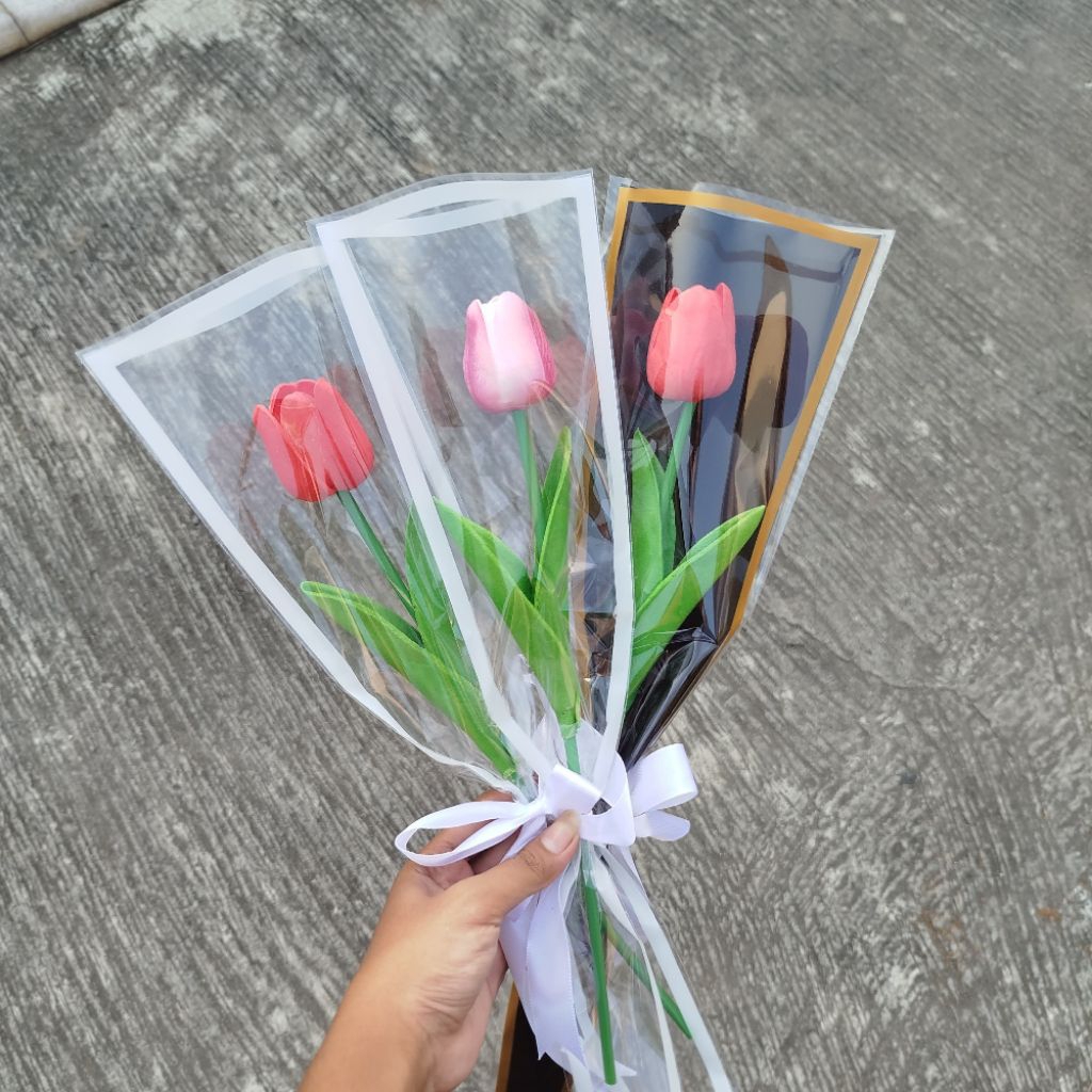 BUKET BUNGA TULIP 1 TANGKAI - BUKET BUNGA 1 TANGKAI - BUKET 1 TANGKAI BUNGA ARTIFICIAL - BUKET 1 TAN