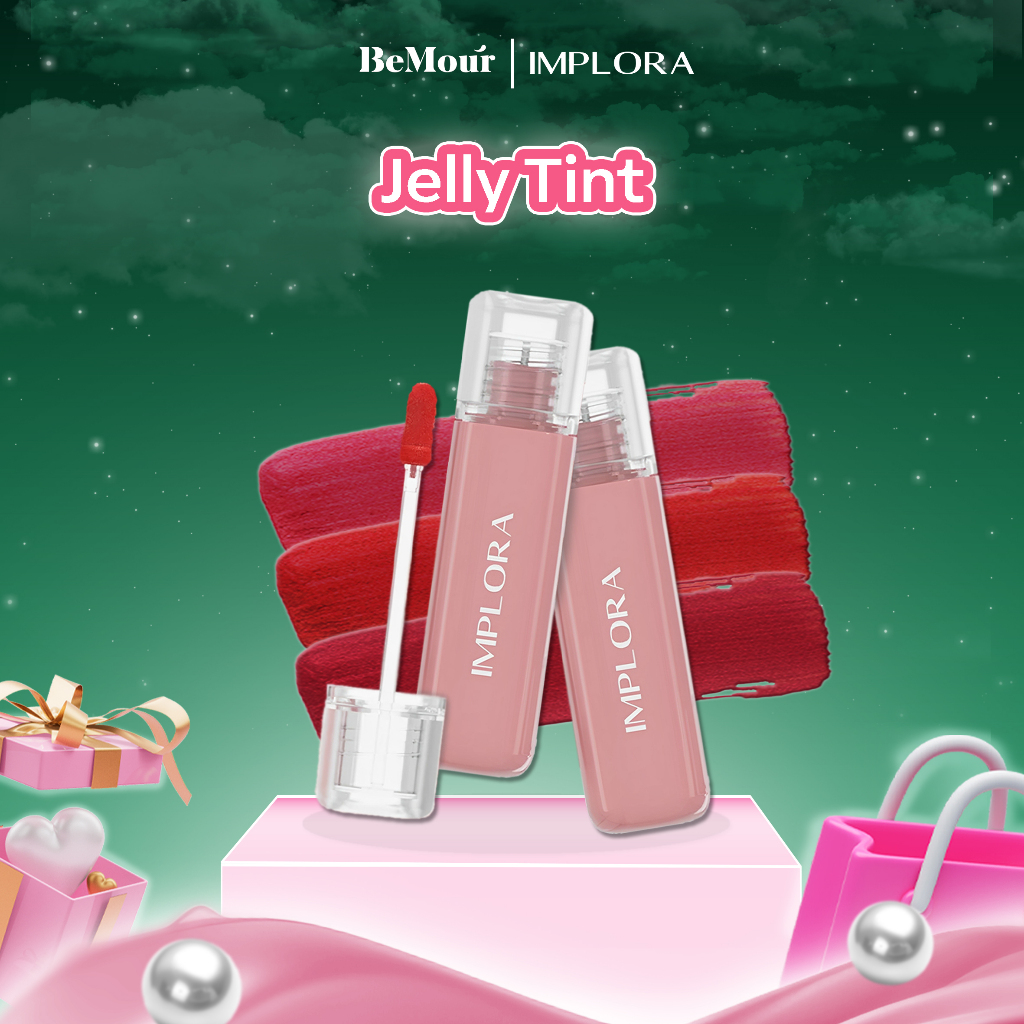 IMPLORA - JELLY TINT ( 5 ml ) - Lip Tint Plumpy Glossy Tahan Lama Moisturizer Transferproof