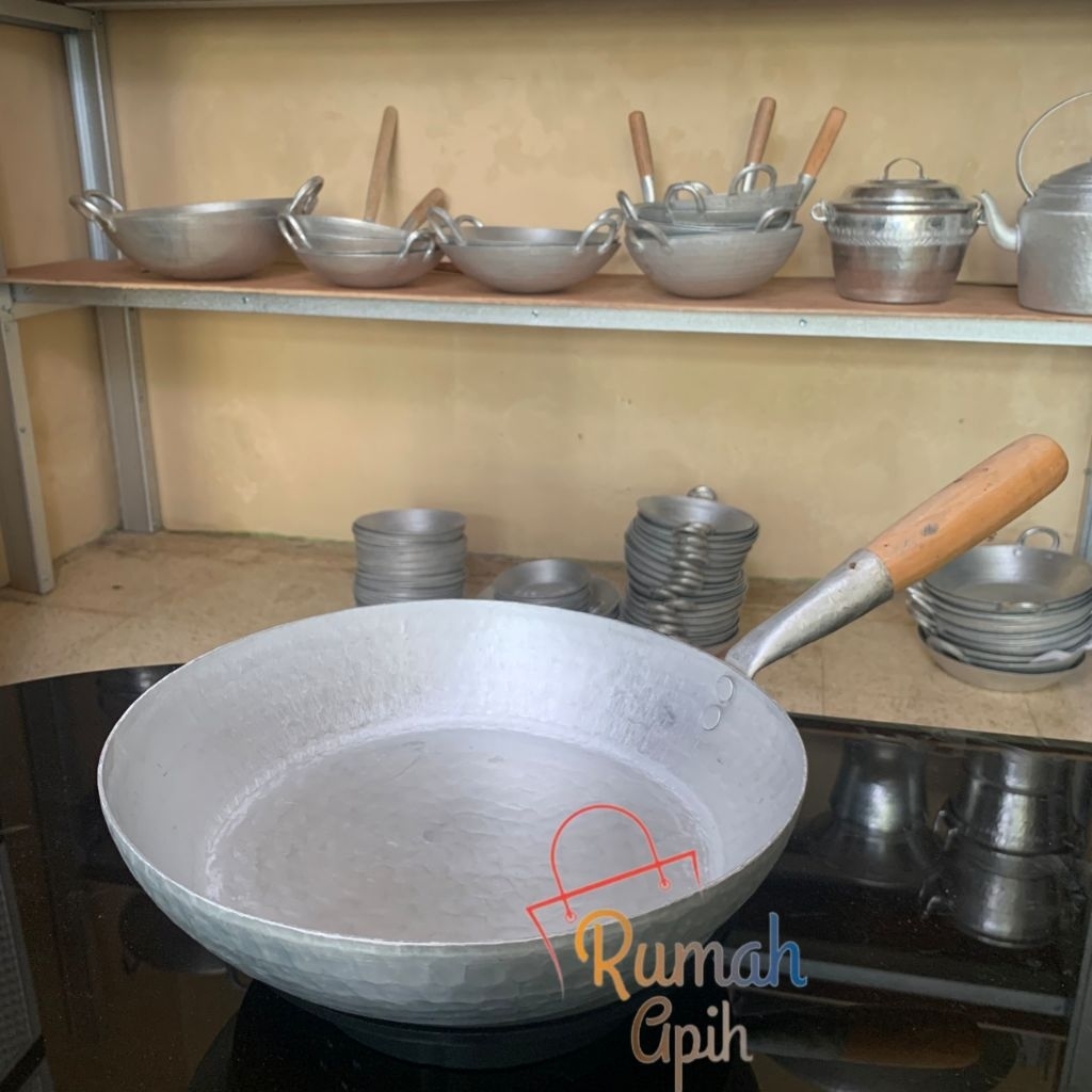 teflon tefal aluminium 24-26cm , anti lengket , handmade