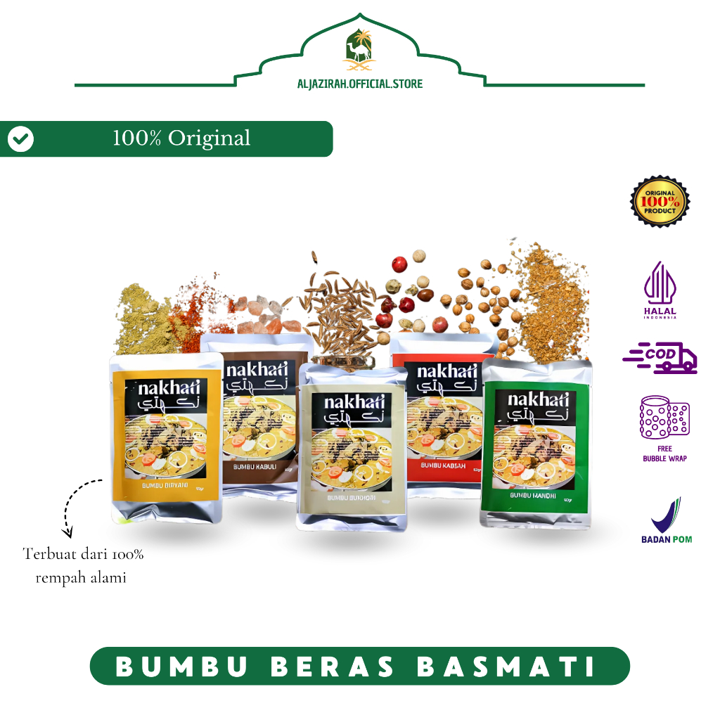 

BUMBU INSTAN BERAS BASMATI BABA NAYEF | NASI MANDI NASI KEBULI NASI NASI KABSAH NASI BIRYANI