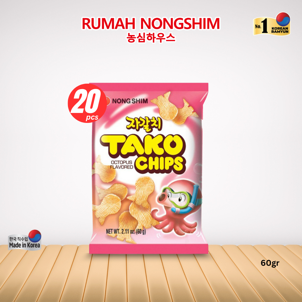 

1 DUS - Nongshim Tako Chips 60gr isi 20pcs Made in Korea