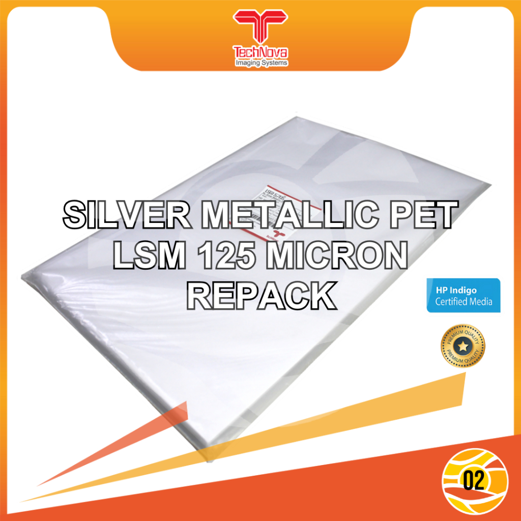 

Technova Laser Silver Metalic 125 DS 175 Gsm Kertas Synthetic Digital A3+ 125 micron - Repack 20