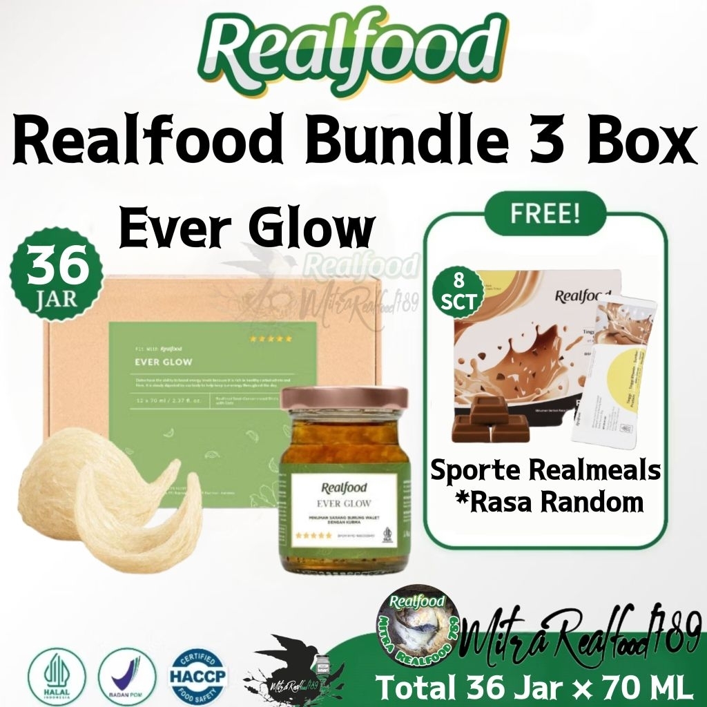 

Realfood Bundle Ever Glow 36 Jar ( Minuman Sarang Burung Walet )