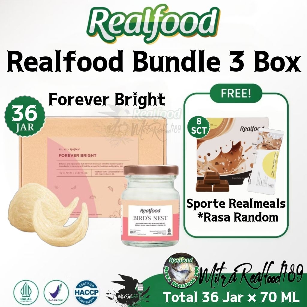

Realfood Bundle Forever Bright 36 Jar ( Minuman Sarang Burung Walet )