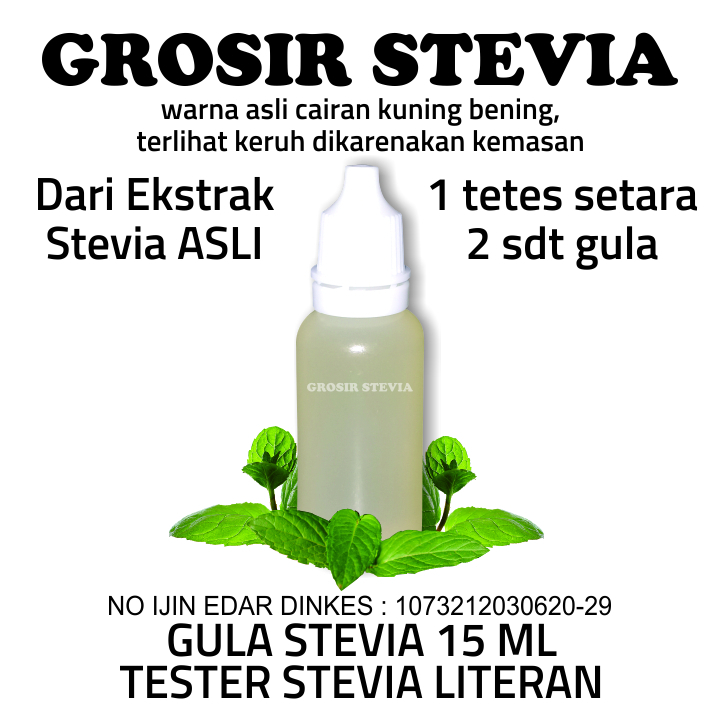 

STEVIA CAIR 15ML, TESTER STEVIA LITERAN