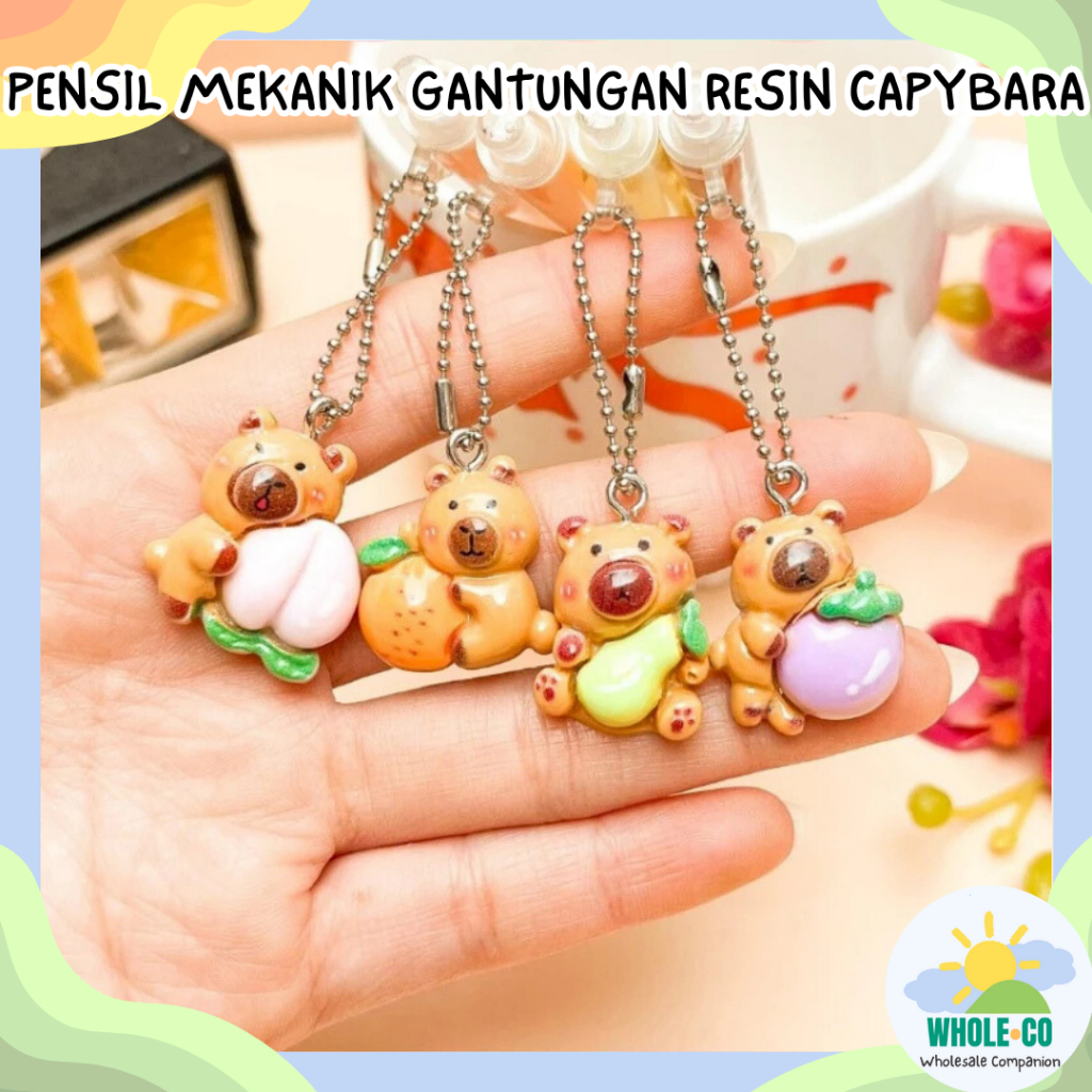 

Pensil Mekanik Gantungan Resin Capybara Premium Pencil Cetek Kapibara Lucu Unik Imut Termurah Grosir Cod