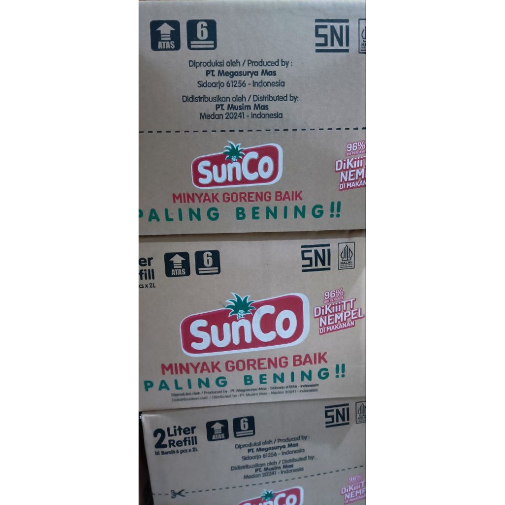

minyak goreng sunco 2 liter 1 dus