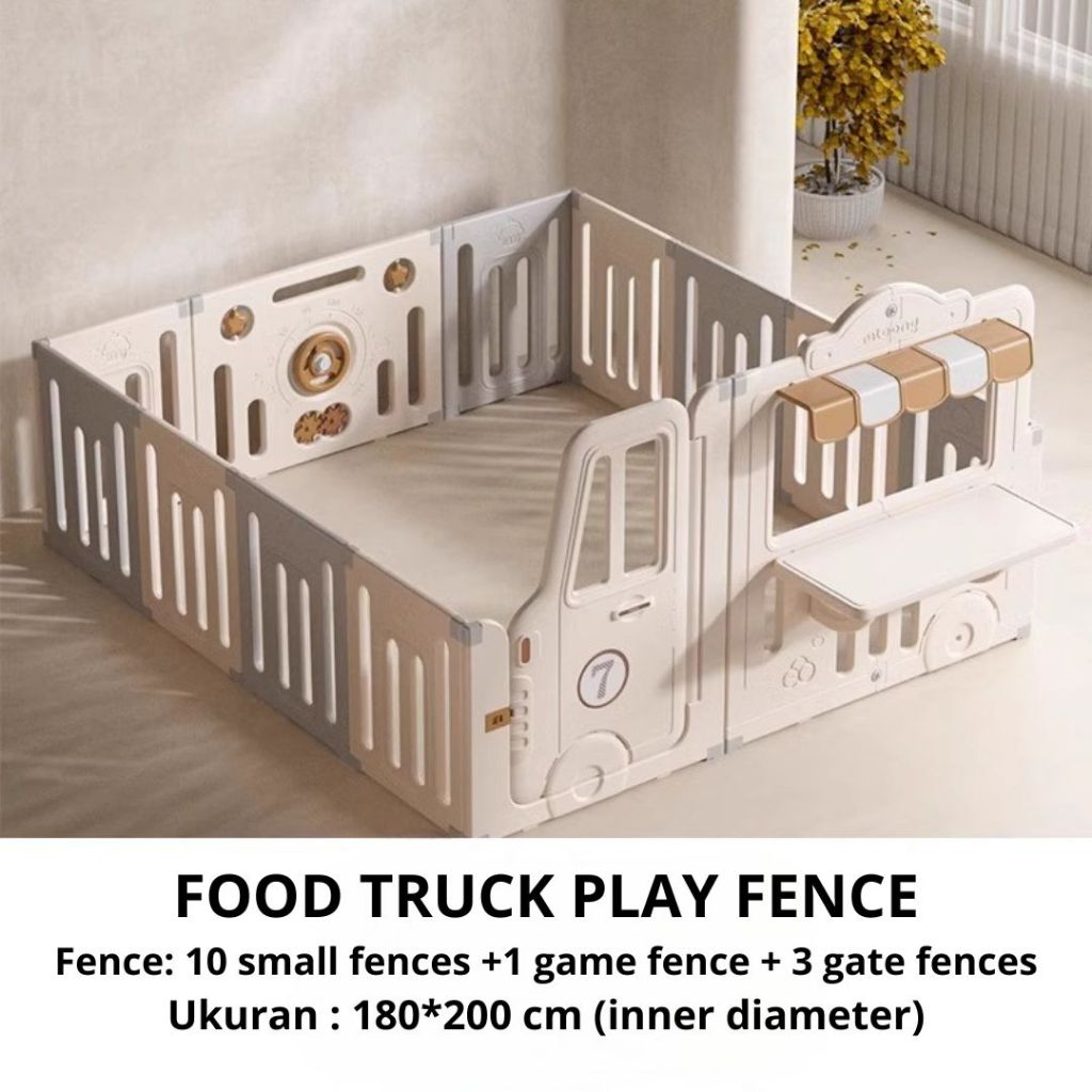 FOOD TRUCK PLAY FENCE/ Pagar Bermain Anak Dilengkapi Dengan Mini Resto