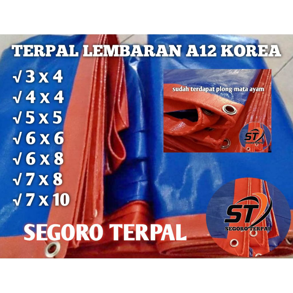 Promo Terpal lembaran A12 korea tebal kuat waterproof best quality buat jemuran, tutup truk dan tend