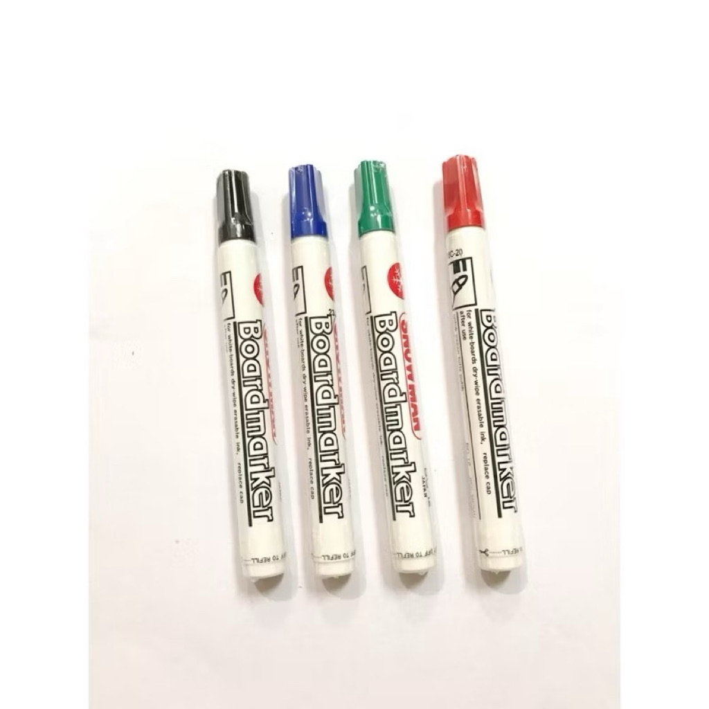 

SNOWMAN SPIDOL WHITEBOARD BG 12 | Spidol Papan Tulis Snowman Hitam Biru Merah Hijau