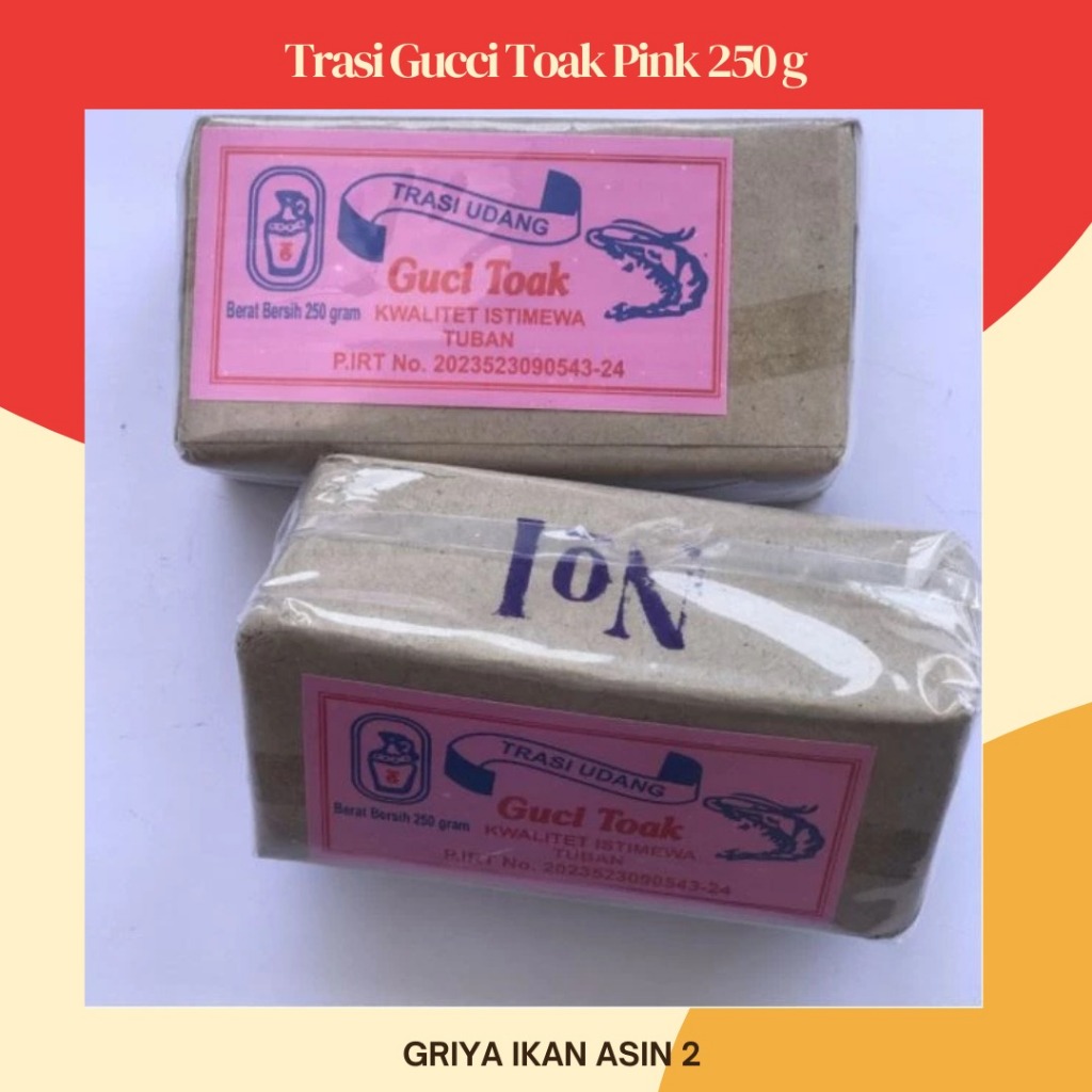 

Trasi udang GUCI TOAK "PINK"250 gram / terasi udang gucitoak termurah