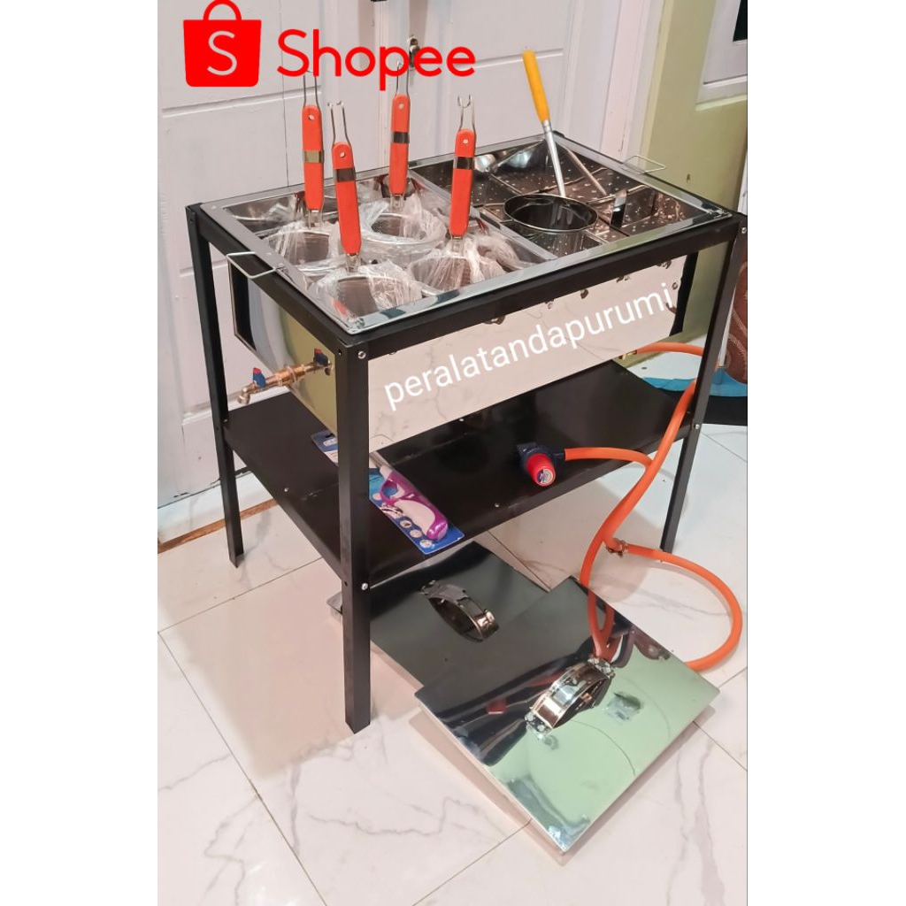 Dandang Mie kocok lubang 4 | Dandang Bakso prasmanan sekat 4 | Tong Bakso Lengkap