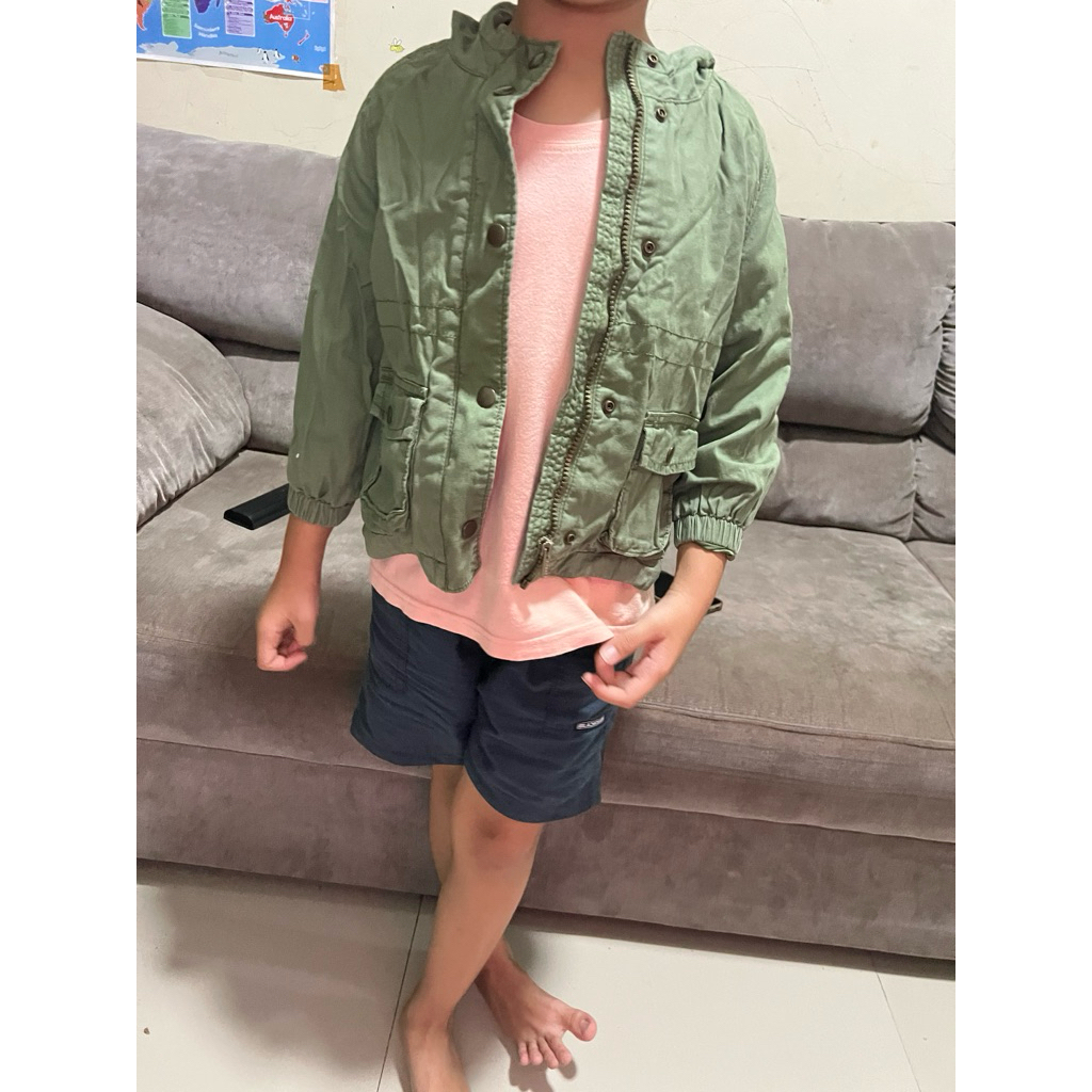 Hijau Army Jaket Anak Laki second