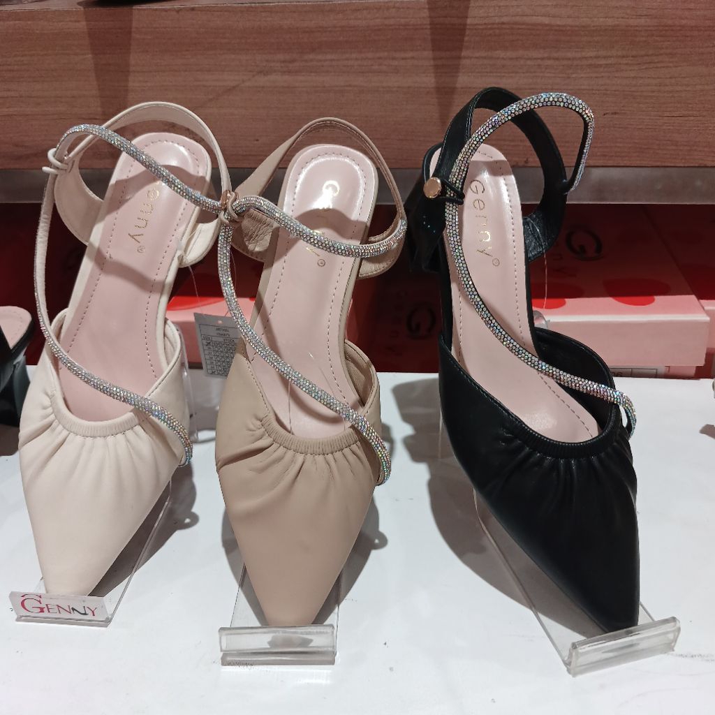 sandal wanita selop/mules heels 5cm GENNY❗️ori matahari